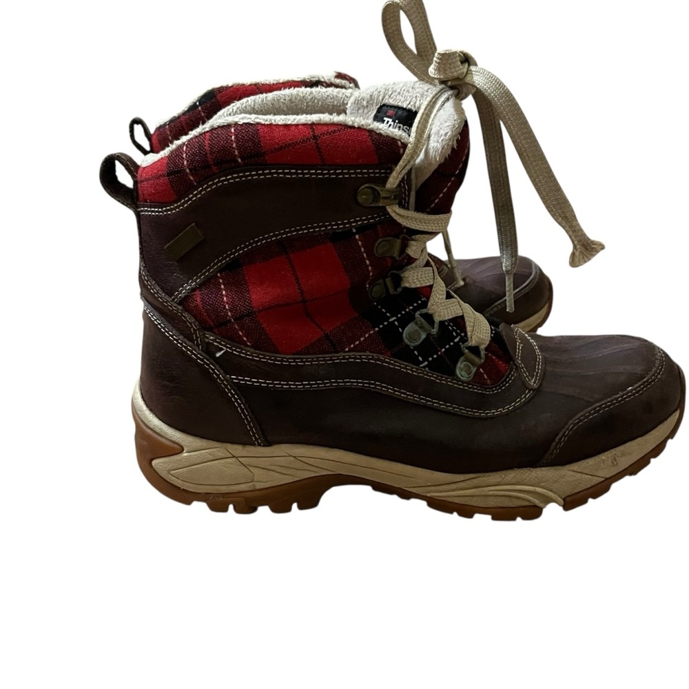 Kodiak Thinsulate Waterproof Plaid Lace-Up Snow Winter Boots Sz 9